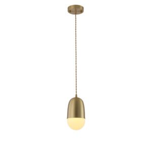 Simple all-brass single-head chandelier