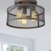 Creative dining room kitchen round industrial style ceiling light