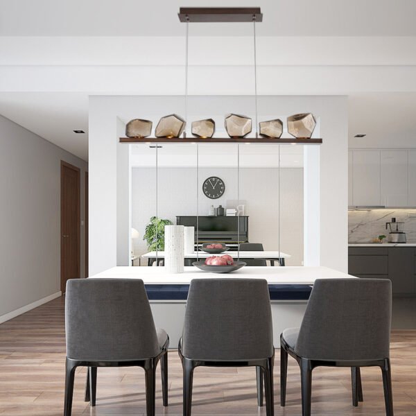 Simple Glass Dining Room Chandelier