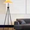 Floor Lamp Living Room Bedroom Bedside  Tripod Pleated