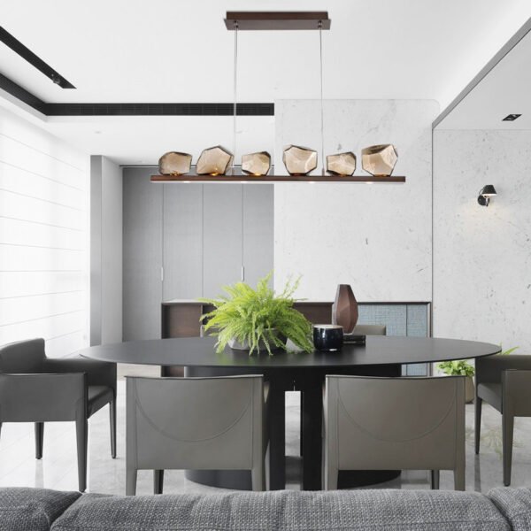 Simple Glass Dining Room Chandelier