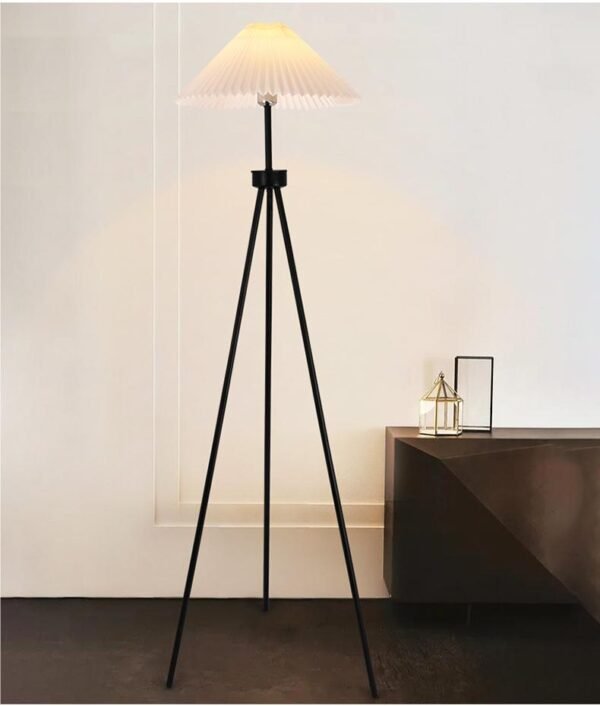 Floor Lamp Living Room Bedroom Bedside  Tripod Pleated