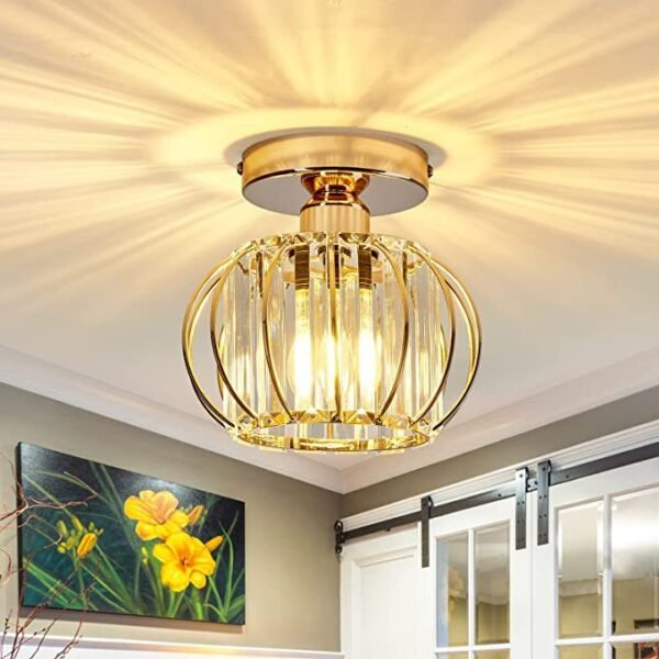 Crystal Single Head Iron Ceiling Light Decorative Lamps and Light Fixtures