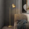 America Vintage Living Room Bedroom Full Brass Floor Lamp