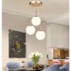 Modern Simple Atmosphere Dining Table Glass Orb Chandelier