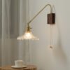 Vintage Walnut Hallway Wall Sconce