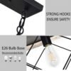Dining Table Linear Rustic Hanging Farmhouse Iron Lamps
