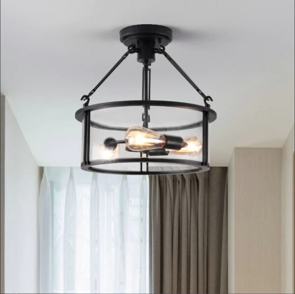 Iron ceiling light 3 heads