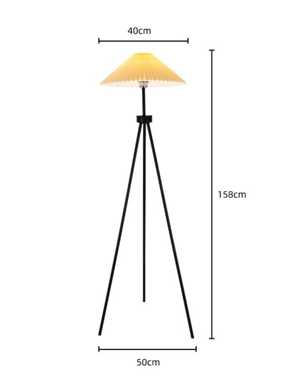 Floor Lamp Living Room Bedroom Bedside  Tripod Pleated